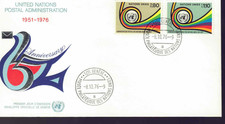 UNPA-Ginevra, 60-61 FDC con "timbro da museo" 8.10.1976