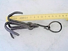 ANTICO ATTREZZO GANCIO BILANCIA  STADERA  PESI VECCHIO FERRO BATTUTO UNCINI