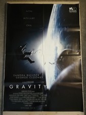 GRAVITY Locandina Film Originale 39x55" 2Sh Italiano CLOONEY BULLOK