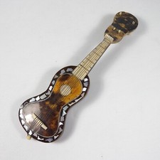 MINIATURA CHITARRA MANDOLINO IN OSSO MADREPERLA SCUOLA DOMENICO BOSSA EPOCA 1800
