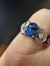 Anello Oro 18 Kt Zaffiro Blu E