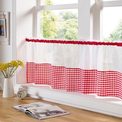 Gingham pannello tenda - pannello,