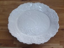 Grande piatto tacchino ceramica italiano vintage