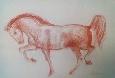 Quadro "Cavallo" carta 30 x 42