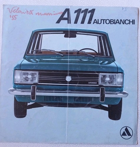 Depliant a111 autobianchi - a111,