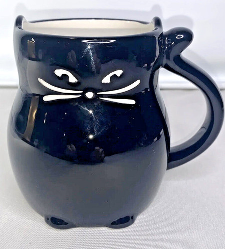 Black cat ceramic - black, mug