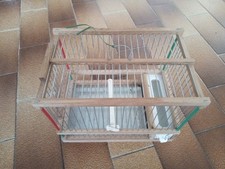 Gabbia per uccelli Vintage Artigianale Legno mod. Cinciallegra