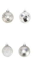PALLA VETRO 8 CM SILVER