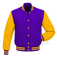 Giacca bomber baseball viola