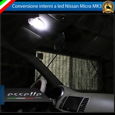 LED INTERNI PER NISSAN MICRA III 3 CANBUS LUCE BIANCA 6000K NO AVARIA LUCI
