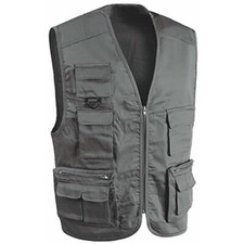 GILET MULTITASCHE GRIGIO  VALENTO TAGLIA L