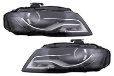 Fari LED DRL Luci di Marcia Diurna per Audi A4 B8 8K 09-10.2011 Nero Headlights