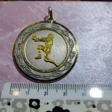 Medaglia Pallavolo Anni 70/80 Bronzo/Ottone Colore Argento Gara Rara Tonda