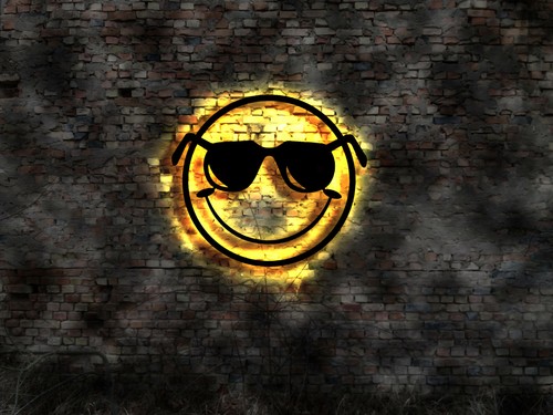 Quadro parete led smilie - quadro,