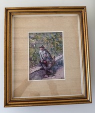 Quadro di Elmo Ambrosi - Clochard - Olio - 24x18 - 1972