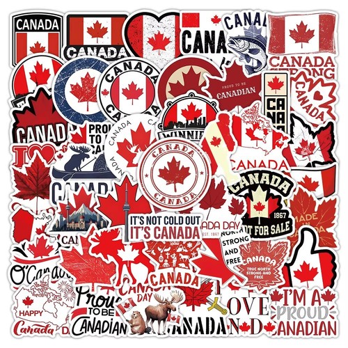 Pezzi adesivi canada foglia - 50,