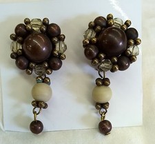 Orecchini Firmati MARIA CALDERARA Made in Italy Venezia Design Vintage cm 5