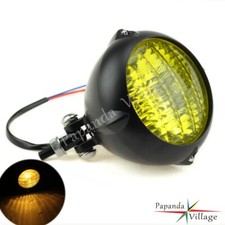 Faro proiettore moto stile Bates 4,5" per Harley Chopper Custom Bobber