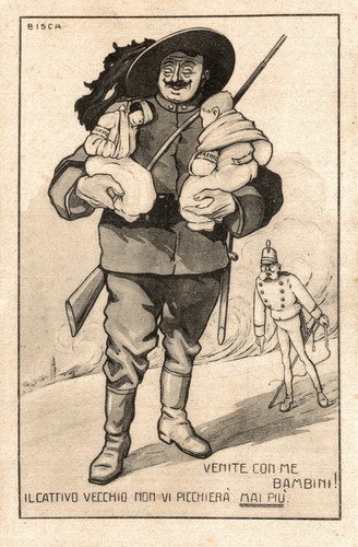 Ww1 propaganda bersaglieri - -,