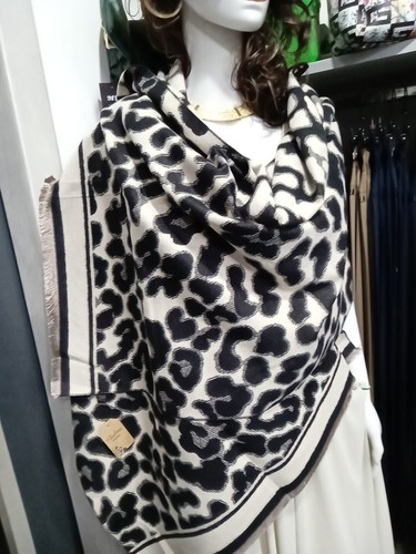 Sciarpa sciarpone nero - sciarpone, beige