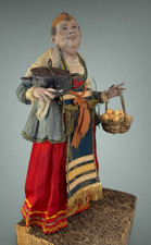 Donna Cammino Procidana 34 Cm Porta Doni Arte Presepiale presepe Napoletano