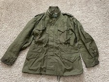 Cappotto da campo militare vintage 1969 M-65 OG-107 raso di cotone grande regolare