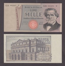 ITALY P.101c  1,000 1000 LIRE