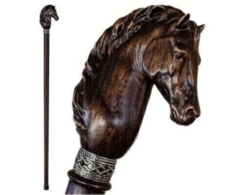 Intagliato cavallo bastone - intagliato, da