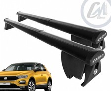 BARRE PORTATUTTO NERE FARAD IRON120+KITHILO VW T-ROC CORRIMANO INTEGRATO