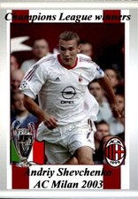 card Champions League winners