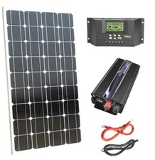 Kit Fotovoltaico 1 KW Pwm Inverter 2000W Pannello Solare 100W