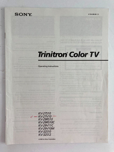 Sony trinitron color 1995 - sony,