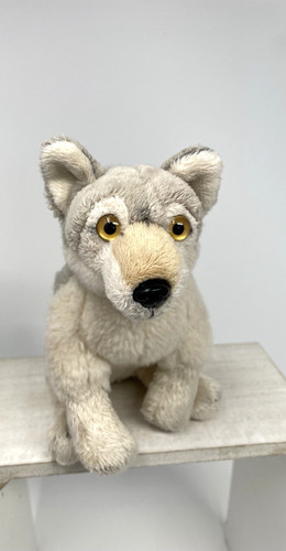 Peluche lupo legno national - peluche,