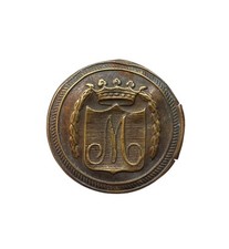 *HH* Bottone Medaglia Fregio Militare Stemma Nobiliare M Araldo Corona Votiva 