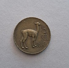 Sud America Scegli PERU'  1/2 SOL de oro new types rev . Vicuna dal 1967 al 1975