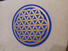 Fiore Della Vita Legno 20 Cm Geometria Sacra Cristalloterapia Griglia Cristalli