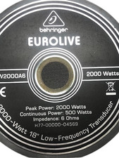 Nuovissimo woofer 18 pollici