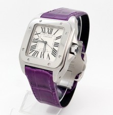 Cartier Santos 100 Medium 33mm Automatico Scatola Documenti Acciaio 2878