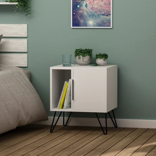 Comodino glynn colore - comodino, bianco