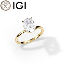 2,00 ct ovaler Solitär IGI