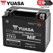 BATTERIA YTX12-BS YUASA ORIGINALE SIGILLATA QUADRO Qooder 4 400 2019-2020