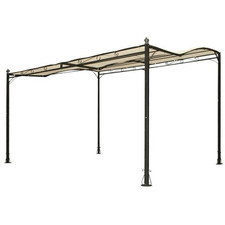GAZEBO PERGOLA A MURO IN ACCIAIO PATIO MT 3X2,5