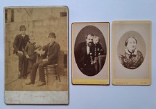 VICENZA 3 antica foto fotografia d'epoca albumina ritratto donna bambino CDV