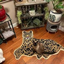 Tappeto in pelliccia sintetica stampa animalier nascondi pelle tappeto zona t...