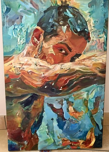 Quadro moderno dipinto mano - dipinto,