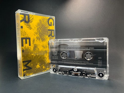 Green vintage cassette - green,