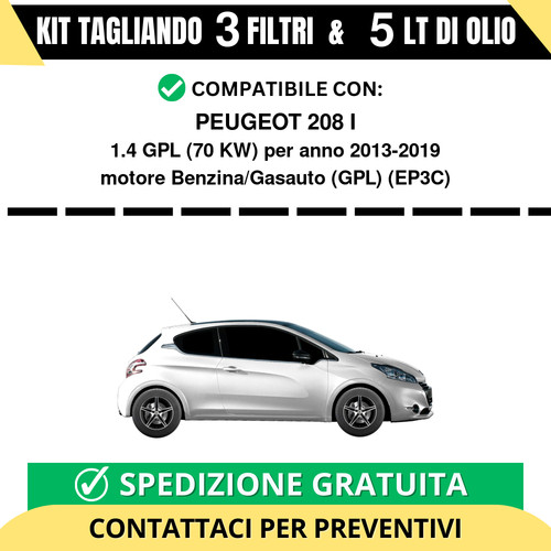 Tagliando per peugeot 208 - per, i