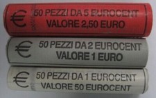EURO ROTOLINO ITALIA DA 1 - 2 - 5 - 10 - 20 E 50 CENTESIMI  DAL 2002 AL 2019