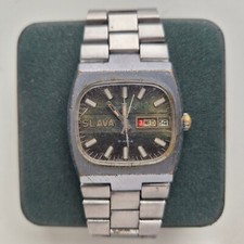 Orologio Vintage Sovietico URSS RUSSO Slava AUTOMATICO 27 gioielli TANK TV 24...