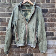 Giacca bomber in pelle con cappuccio coniglio oro coniglio verde oliva | taglia M